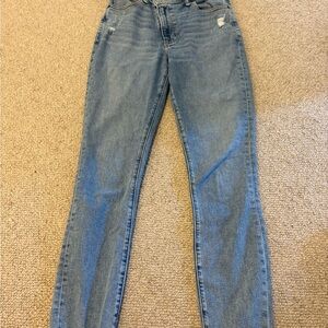 Blue skinny jeans